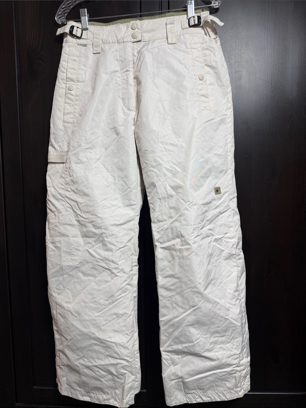 Columbia Women's White Cargo Snow Pants B7